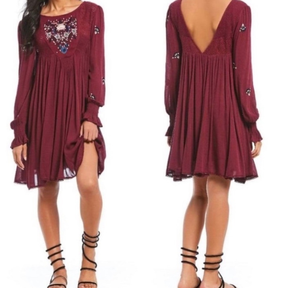 NWT Free People Mohave Moya Embroidered SzM